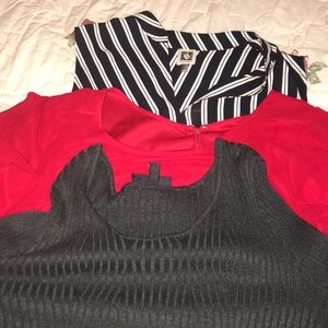 BUY ONE GET TWO FREE Beautiful Anne Klein dress cute red and LANE BRYANT dress